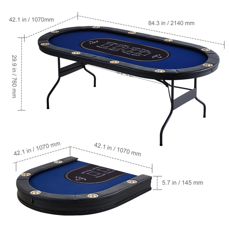 VEVOR 10 Player Foldable Poker Table
