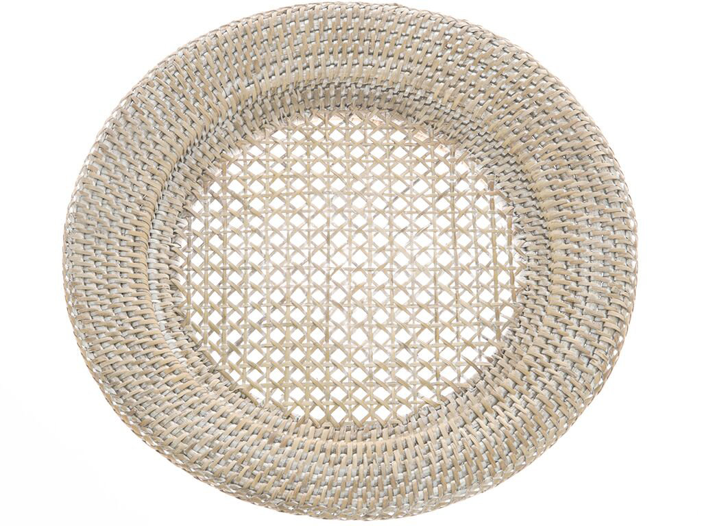 Everard Rattan Charger (Set of 2) Beachcrest Home™ 