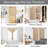NICETOWN Door Curtains for Kitchen, Short Blackout Curtains , Self Adhesive Portable Window Cover for Front French Door, Adjustable Shade for Glass, 1 PC-2139572506-2139572504