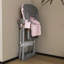 Chaise haute rose réglable de 0 à 6 ans, avec plateau en PP, inclinable à 3 positions, coussin en polyuréthane imperméable et sac de rangement pour repas