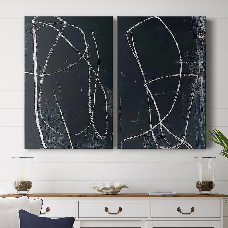 Série ABSTRACT DCXIX - Toile tendue avec châssis de qualité supérieure - Prêt à être accroché, H 27 po x l 36 po