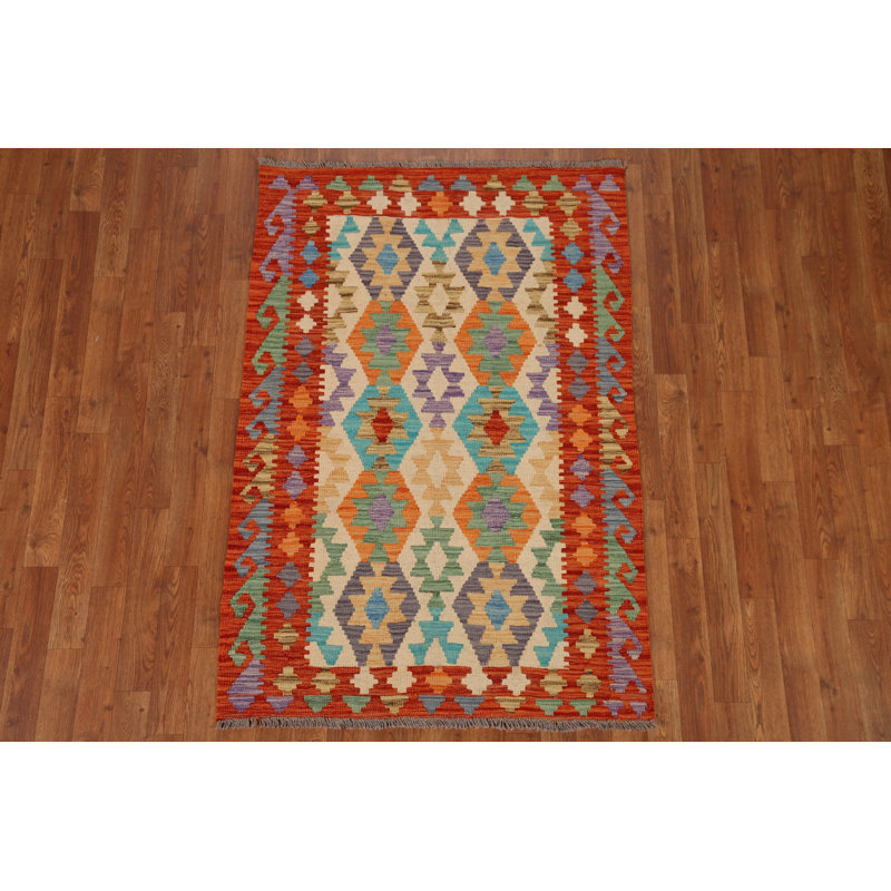 Tapis oriental multicolore Kilim 3 x 5
