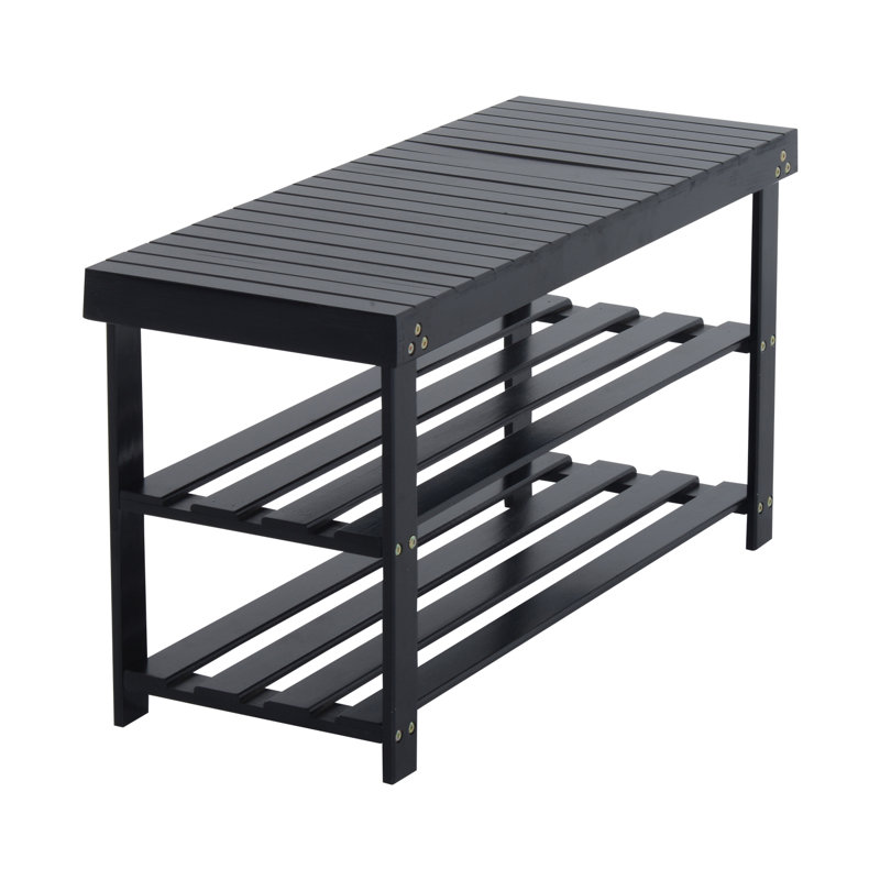 Banc de rangement en bois