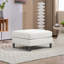 Module pour canapé modulaire modulaire, repose-pieds avec pieds en bois et ressorts ensachés pour le salon, la chambre à coucher, blanc crème