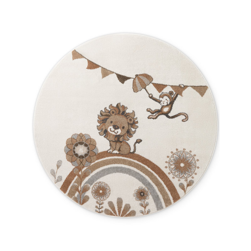 Villeroy & Boch - Boho Kids Rug Roar like a Lion, Children's Rug Kids Room, Toddler Rug, Soft Rug Animal Motive, Playroom Rug