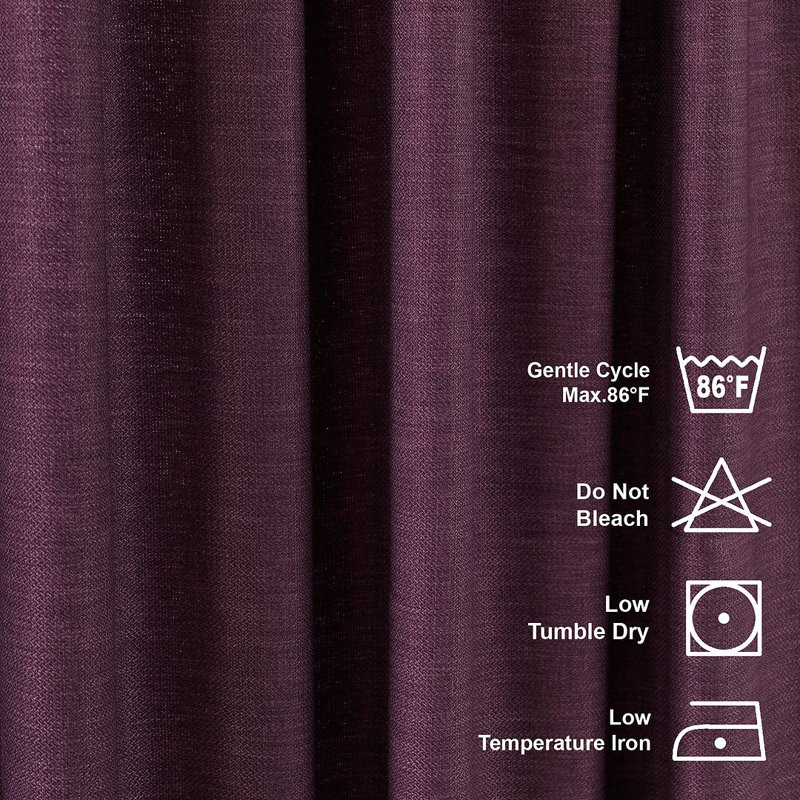 Nappe en faux lin, 84 po x 80 po, Mauve