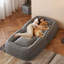 Canapé-lit pliable rembourré pour adultes et animaux de compagnie, réglable avec plusieurs positions, livré avec des coussins pour divers espaces de vie