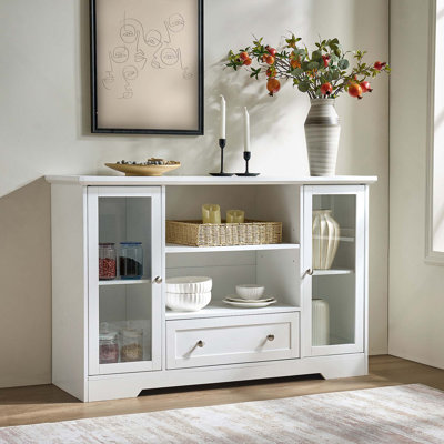 Buffet de grande ferme avec tiroirs, portes et tablettes réglables pour la cuisine Farmhouse