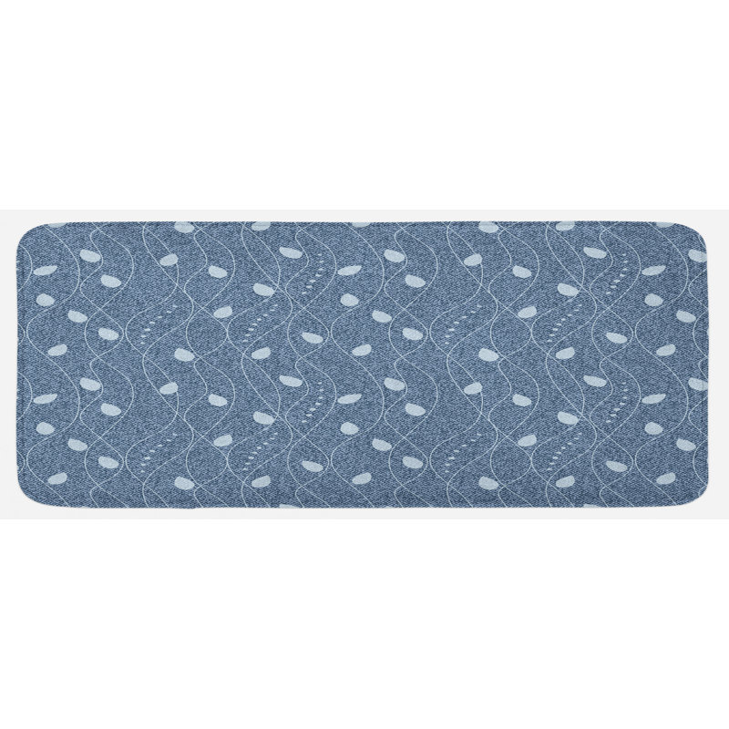 Tapis de cuisine à feuilles