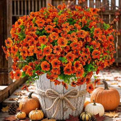31 paquets de fleurs artificielles pour l'extérieur, fleurs artificielles résistantes aux rayons UV, plantes artificielles pour l'extérieur et l'intérieur