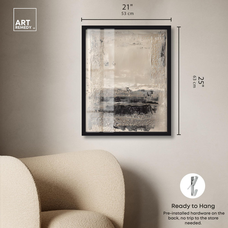 «Lintel of Time I Boho Art Shadowbox Print» par Art Remedy, H 25 po x l 21 po, Noir
