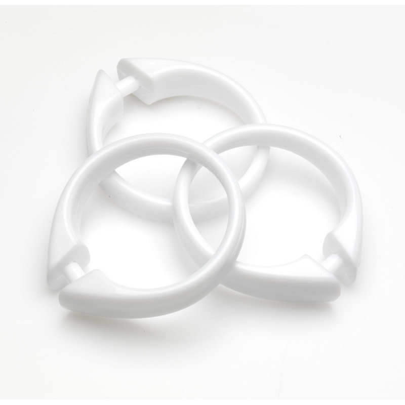 Crochets de rideau de douche Jamarl, Blanc