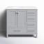 Meuble-lavabo simple 36 po avec plateau en marbre Hines-1244386776
