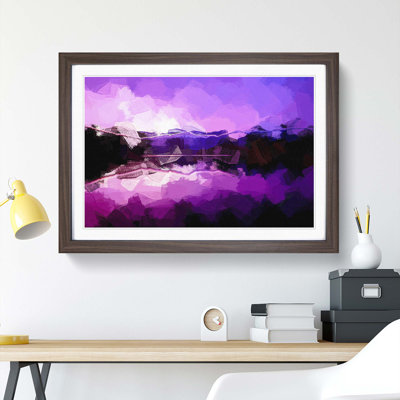 Purple Mountains in Abstract - Framed Print