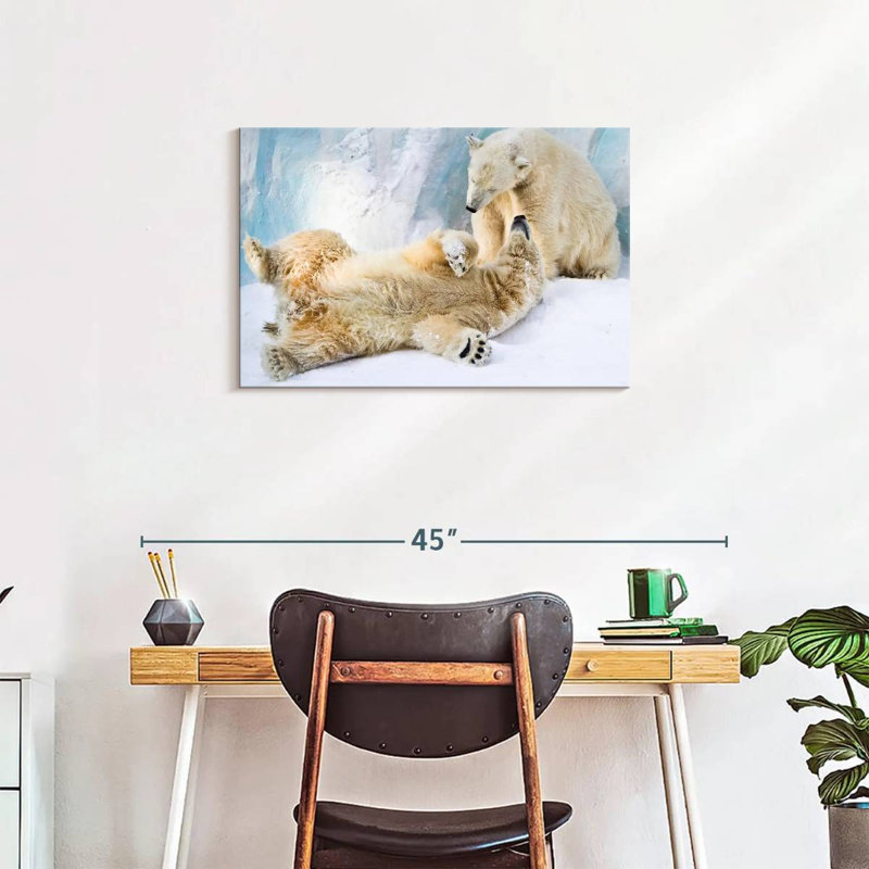 Brampt Polar Bears, 20" H x 30" W
