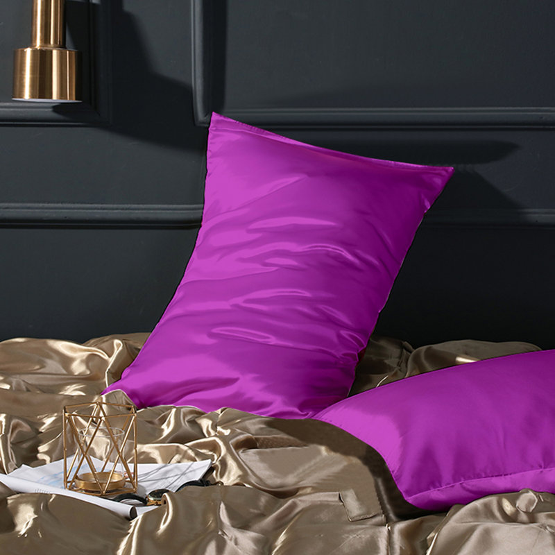 Taie d'oreiller en microfibre / polyester de couleur unie , Très grand, Violet