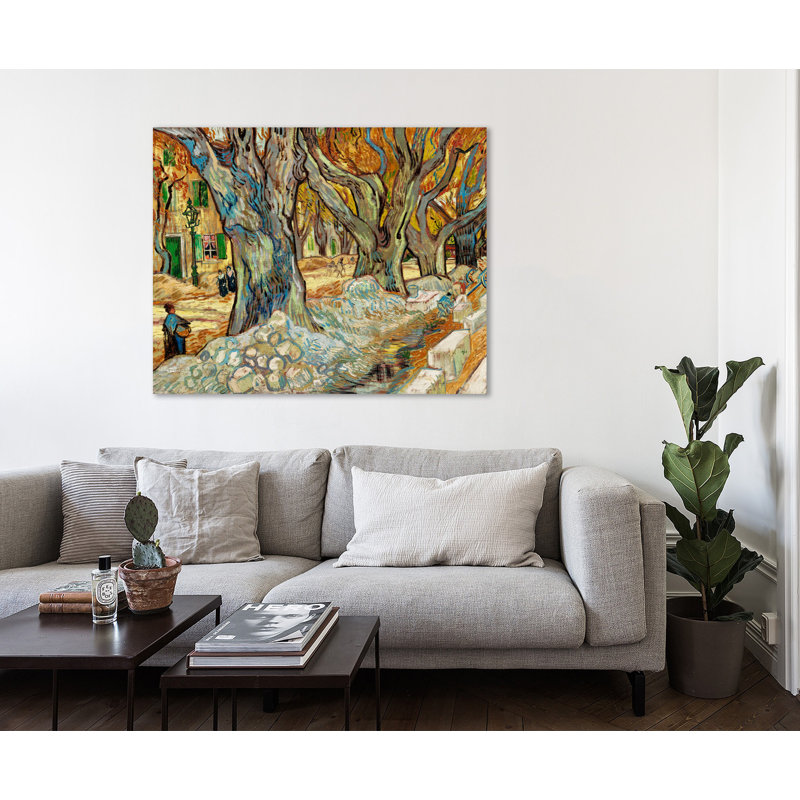 Vincent Van Gogh " The Large Plane Trees " by Vincent Van Gogh, 24" H x 30" W x 1.5" D