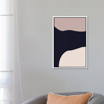 Navy Rose Abstract III by Leah Straatsma - Print on Canvas