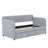Upholstered Daybed With Trundle Bed And Wood Slat-1412243556