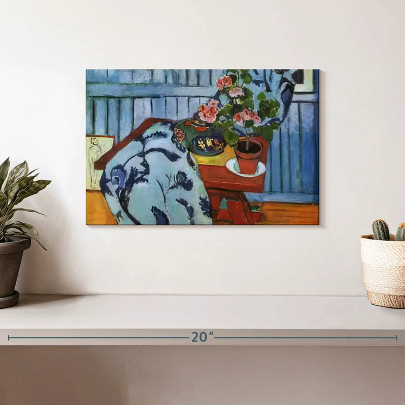 Harnek Nature morte aux géraniums, H 8 po x l 12 po