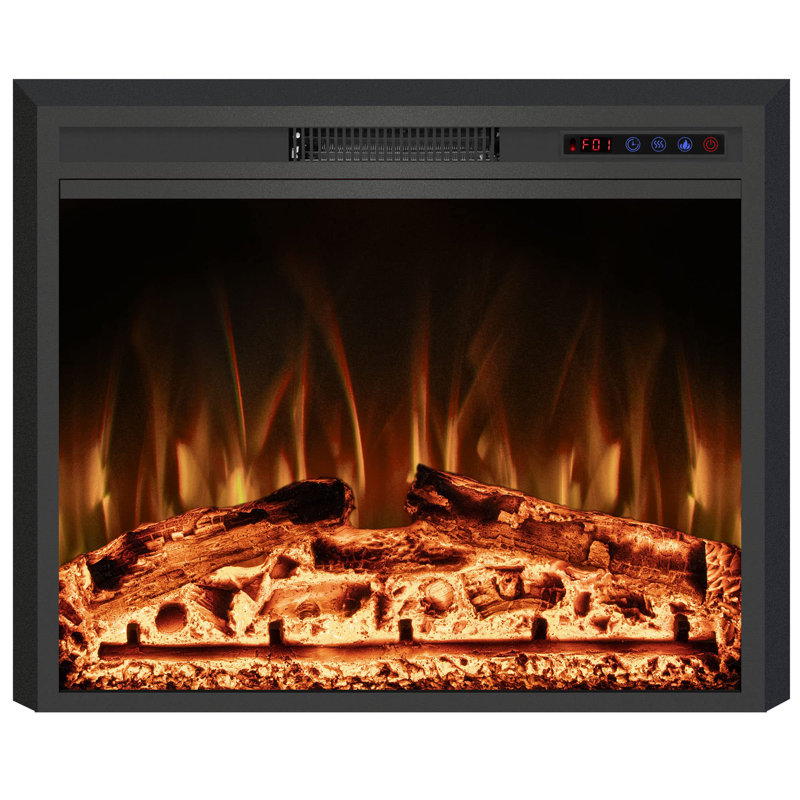 Electric Fireplace Inserts With Adjustable Flame Colors, Touch Screen & Remote, Recessed Wall Mounted, 750/1500w, Timer