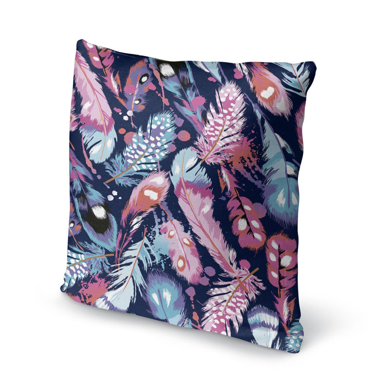 Housse de coussin décoratif carrée en plumes, 26 po x 26 po