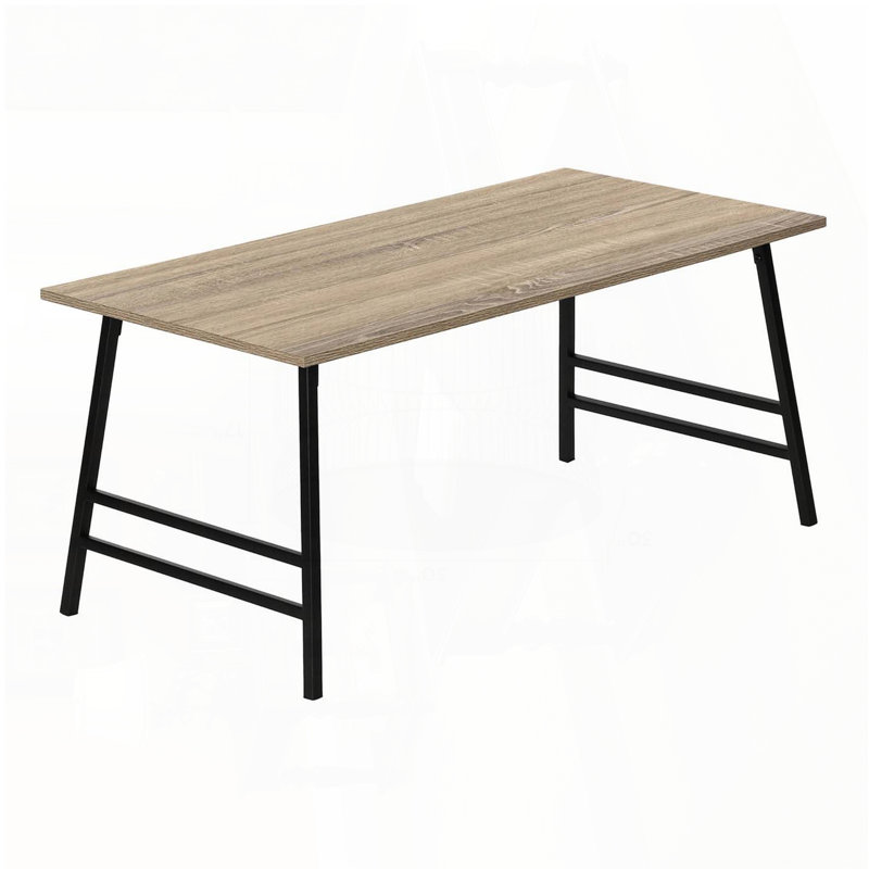 Table basse, accent, cocktail, rectangulaire, salon, métal, stratifié, brun, noir, Taupe, Noir, noir, noir, noir