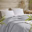 Couverture pour lit double / grand en rayonne de coton bambou gris-111619981-111619979