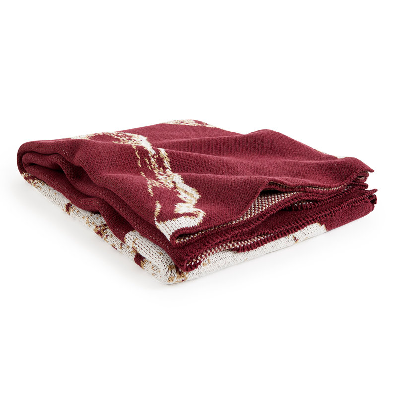 DEER THROW BORDEUX, Red