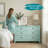 Haven 47.2" Misty Mint 6-Drawer Dresser – Wide Chest With Silver Cup Pulls, Calm Nordic Look, Engineered Wood-1675983920
