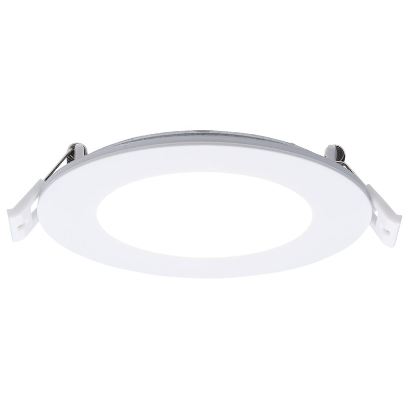 9 Watt LED Direct Wire Downlight With Night Light 4 Inch Remote Driver CCT Selectable Dimmable Round White Finish