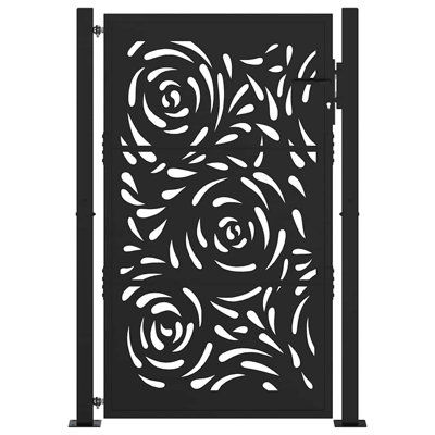 Porte de jardin en acier 39,4 x 59,1 po vidaXL
