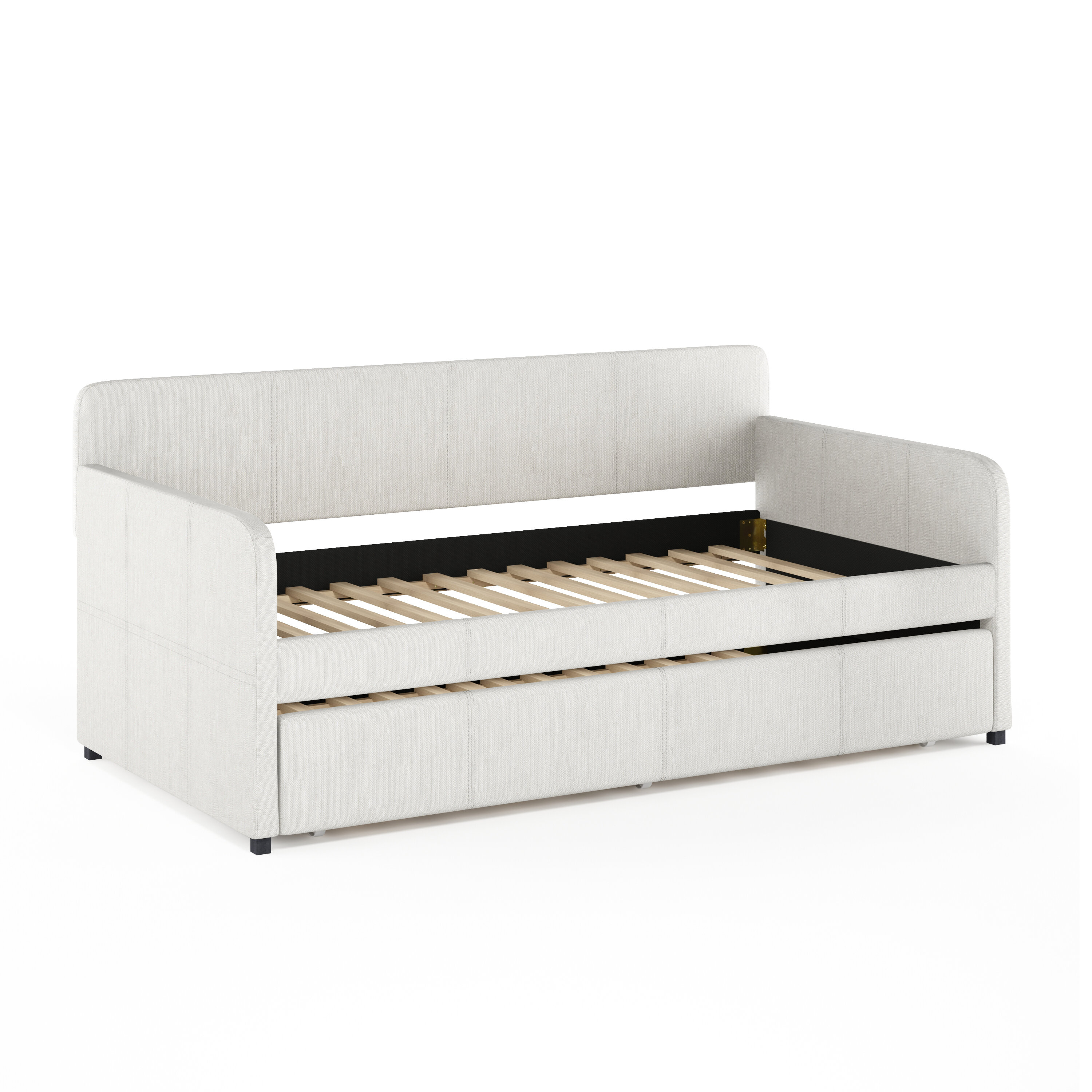 Brayden Studio® Harty Upholstered Daybed with Trundle & Reviews | Wayfair