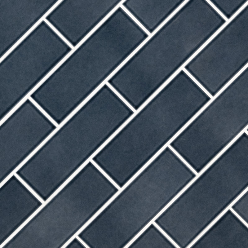 Subway 4 in. x 12 in. Glossy Ceramic Wall Tile, Azura Mist