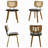 Faux Leather Upholstered Side Chair Dining Chair And Walnut Wood Finish-154983807-154983803
