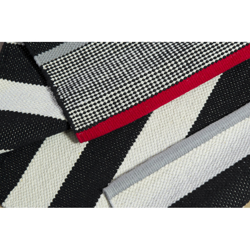 Runner Dartmoor Geometric Cotton Hand Woven Area Rug, Runner 60 x 220cm