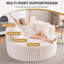 Fauteuil d'appoint rond en peluche - sans assemblage-2011440498