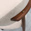 Chaise rembourrée en flanelle de chameau clair avec pieds en bois de noyer massif, ensemble de 2 chaises sans accoudoirs pour la cuisine, le restaurant, le salon et la salle de réunion