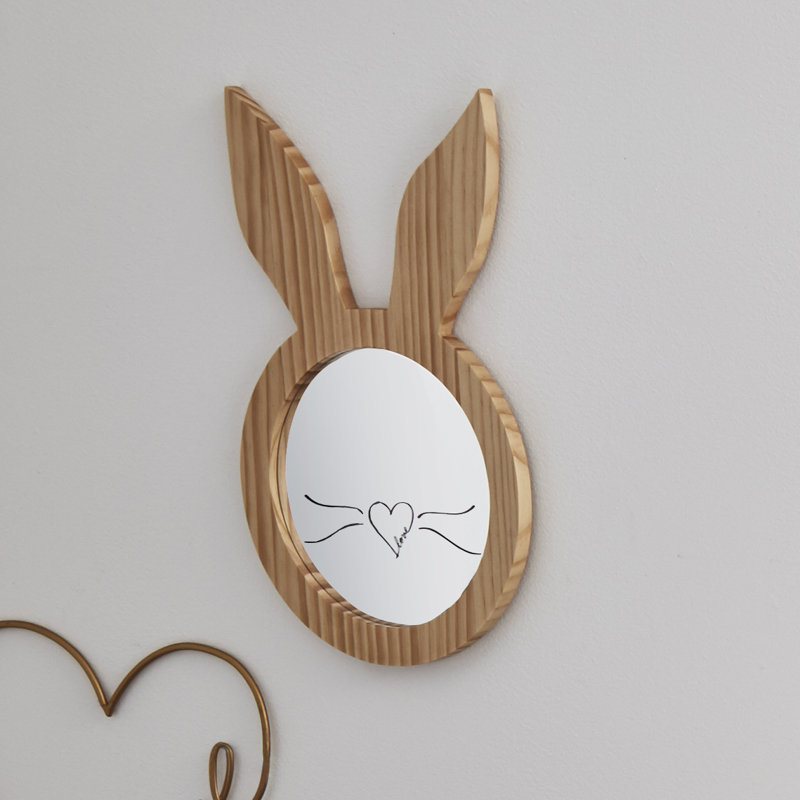 Wood Flat Wall Mirror