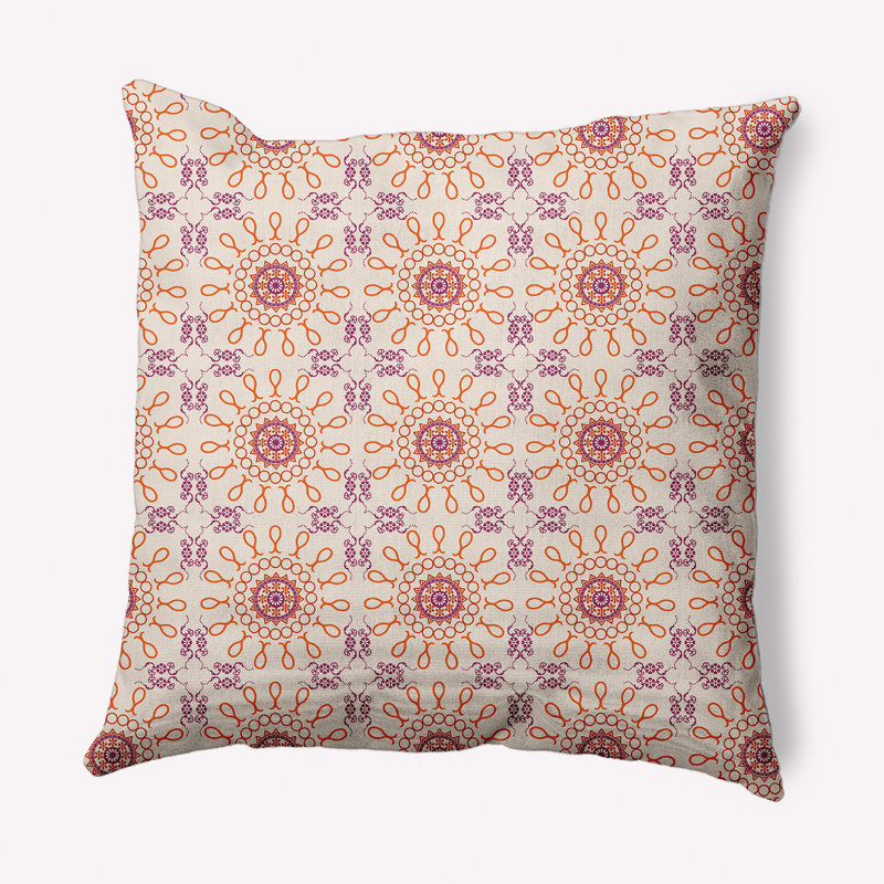 Coussin décoratif intérieur / extérieur en polyester Polyfill, 20 po x 20 po, Terre de Sienne