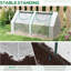 Serre portative portative 6 pi x 3 pi 3 po, transparente, acier, 2 housses et fenêtres polyvalentes pour le jardin, structure en acier, fonctionnelle