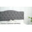 Button Tufted Upholstered Adjustable Full Size Headboard in Linen Fabric, Metal Legs-1612426510