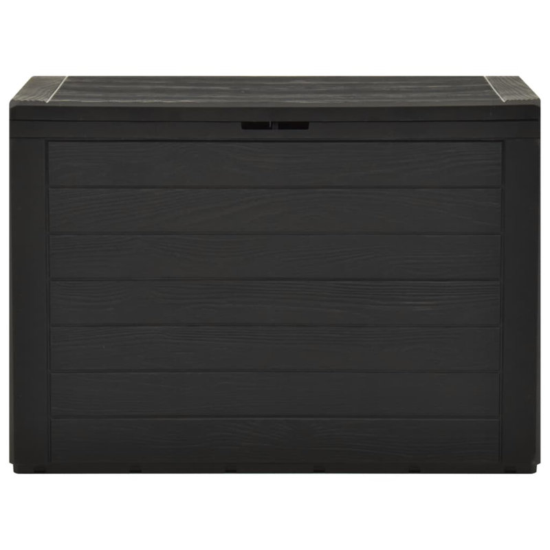 17 Stories Bisplinghoff 78cm W 190L Water Resistant Plastic Lockable Deck Box in Anthracite