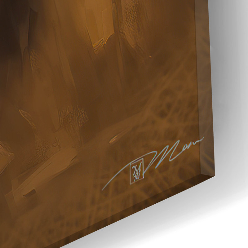 Art mural en verre «Buffalo» par Momart, H 24 po x l 16 po x P 0,2 po