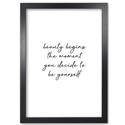 Beauty Begins Quote - Print