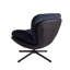Fauteuil de bureau, chaise d'appoint, chaise d'appoint moderne avec base en similicuir et métal noir, bleu foncé-953779449