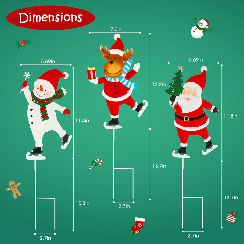 Enseigne lumineuse Père Noël bonhomme de neige renne