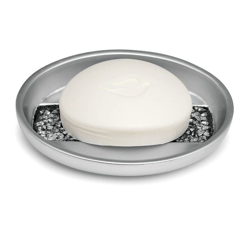 Porte-savon argenté