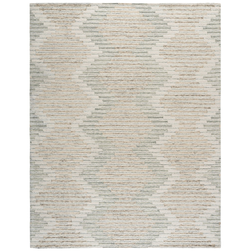 Tapis d'intérieur en laine touffeté à la main Ebony, 8'-0" x 10'-0" Rectangle