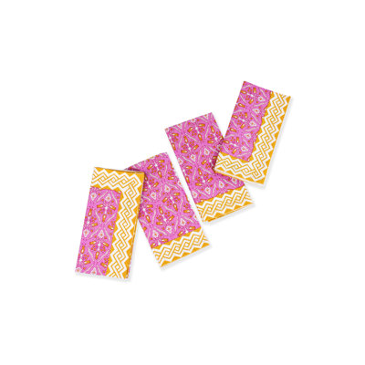 Orchid Luxe Block Print Cotton Napkins